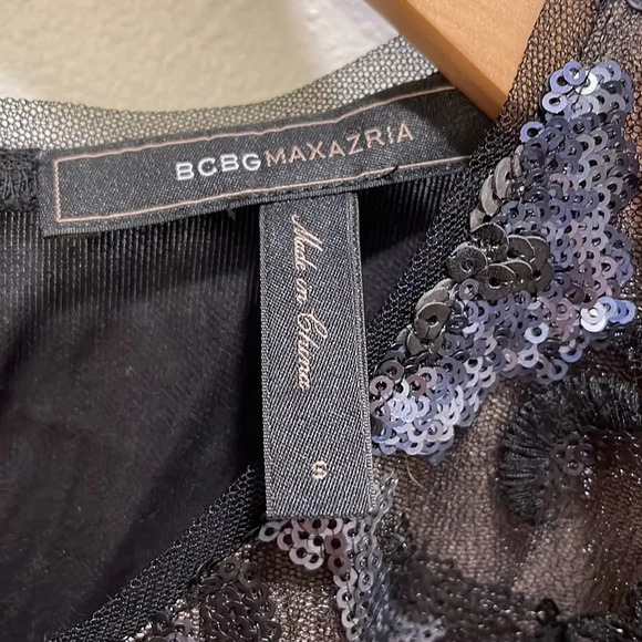 BCBG MaxAzria Savanah black beaded sleeveless top - Picture 5 of 11